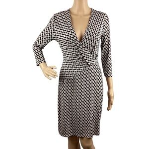 Laundry by Shelli Segal for Le Tote Dress Size XS Geometric Faux Wrap